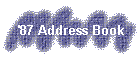'87 Address Book