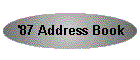 '87 Address Book