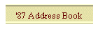 '87 Address Book